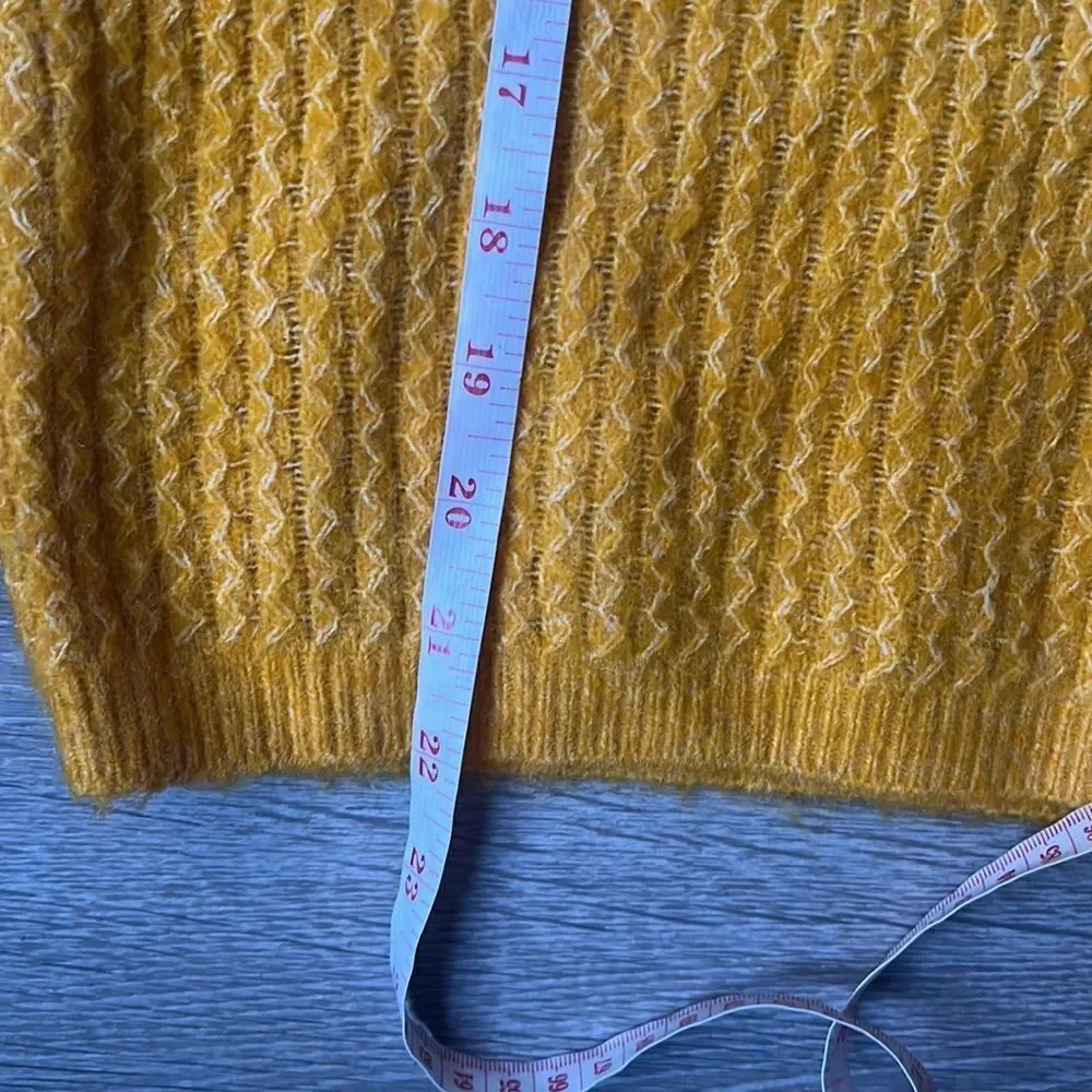 Rachel Parcell Ruffle Shoulder Pointelle Sweater Yellow - Picture 10 of 10